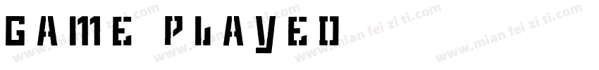 Game Played字体转换